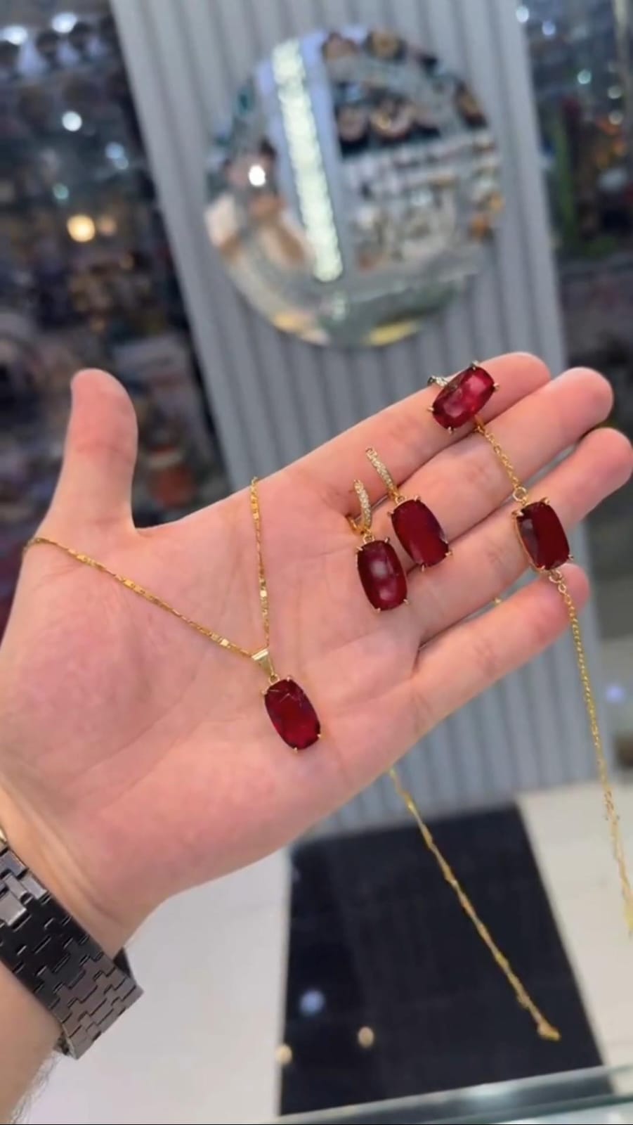 Zircon Stone Necklace Set