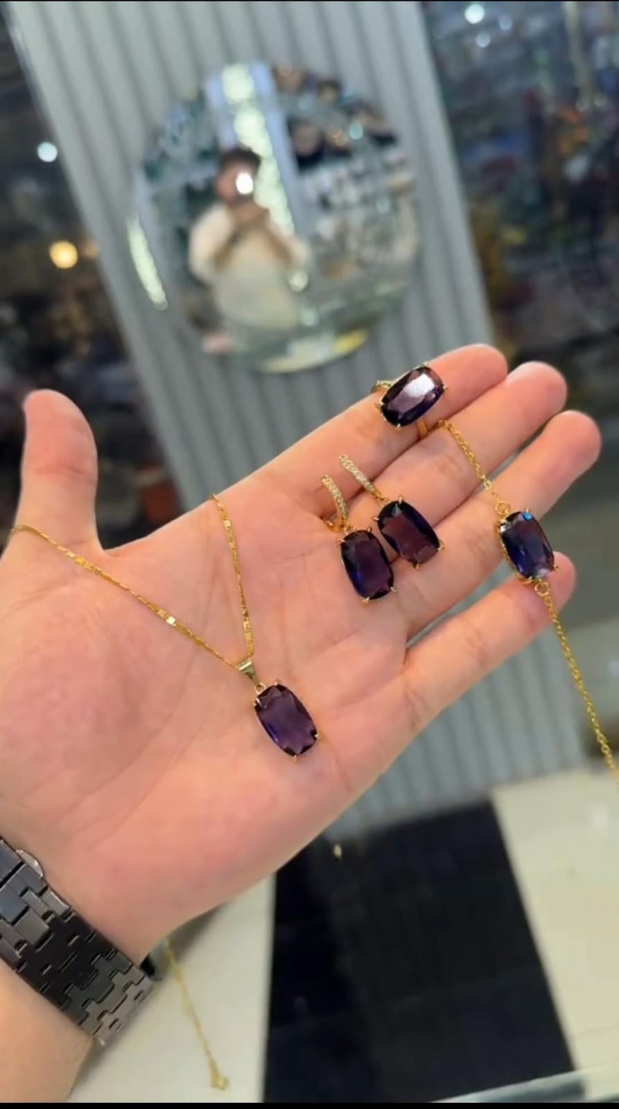 Zircon Stone Necklace Set